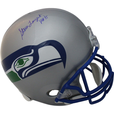 Steve Largent Autographed Seattle Seahawks TB F/S Helmet HOF Beckett 31329