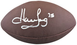 Raiders Howie Long Signed Wilson Replica Duke Football W/ Case BAS Witnessed