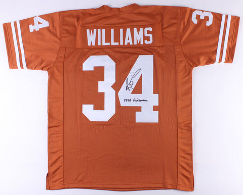 Ricky Williams Signed Texas Longhorns Jersey Inscribed "1998 Heisman" (JSA COA)