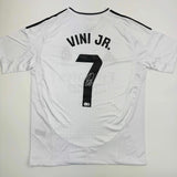 Autographed/Signed Vini Vinicius Jr. #7 Real Madrid White Soccer Jersey BAS COA