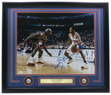 Allen Iverson Signed vs Jordan Framed 76ers 16x20 Photo JSA ITP