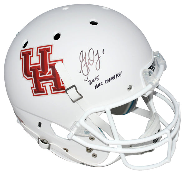 GREG WARD JR SIGNED HOUSTON COUGARS WHITE FULL SIZE HELMET W/ 2015 AAC CHAMPS