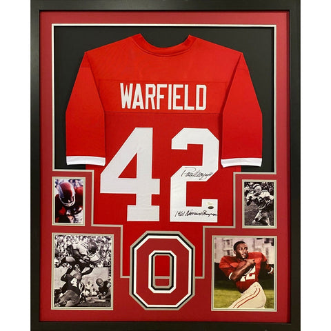 Paul Warfield Autographed Signed Framed Ohio State Jersey JSA