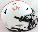 Baker Mayfield Signed Browns Lunar SpeedFlex F/S Helmet- Beckett W Holo *Orange