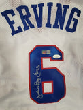 JULIUS ERVING SIGNED PRO STYLE "DR. J" CUSTOM XL JERSEY JSA HOLOGRAM