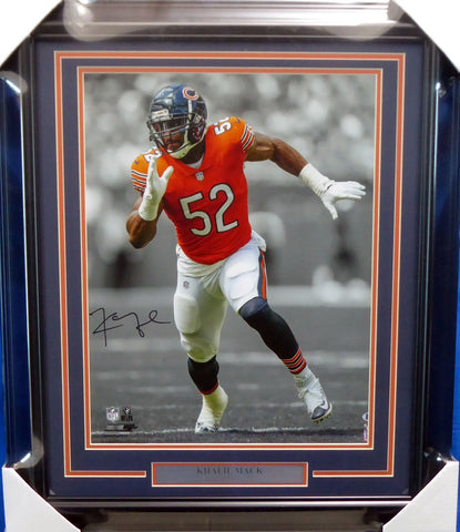 KHALIL MACK AUTOGRAPHED SIGNED FRAMED 16X20 PHOTO CHICAGO BEARS BECKETT 155001