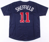 Gary Sheffield Signed Atlanta Braves Blue Jersey (JSA COA) 500 Home Run Club