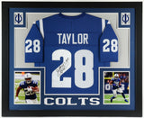 Jonathan Taylor Signed Indianapolis Colt 35x43 Framed Jersey (JSA) 2021 Pro Bowl