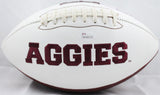 Johnny Manziel Autographed A&M Aggies Logo Football w/ 12 Heisman - JSA W *Left