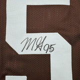 Framed Autographed/Signed Myles Garrett 35x39 Cleveland Brown Jersey JSA COA