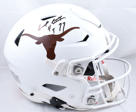 Earl Campbell Signed Texas F/S Speed Flex Helmet w/HT 77 - Beckett W Hologram