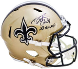 Drew Brees Signed New Orleans FS Speed Replica Helmet SB XLIV MVP BAS ITP