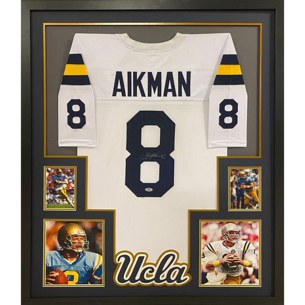 Troy Aikman White UCLA Dallas Cowboys Autographed Signed Framed Jersey PSA/DNA