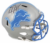 Lions Calvin Johnson Signed 2024 Full Size Speed Rep Helmet BAS Witnessed