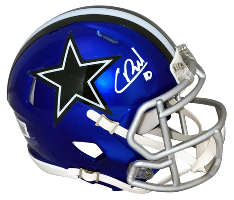 COOPER RUSH AUTOGRAPHED SIGNED DALLAS COWBOYS FLASH SPEED MINI HELMET BECKETT