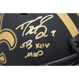 Drew Brees Signed New Orleans Saints Authentic Eclipse Helmet SB MVP BAS 45425