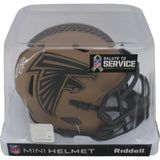 Deion Sanders Signed Atlanta Falcons 23 Salute Mini Helmet Beckett 45413