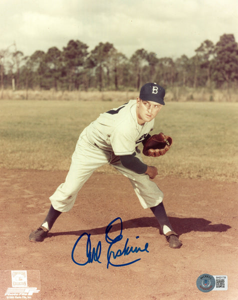 Carl Erskine Autographed Brooklyn Dodgers 8x10 Photo Beckett Authenticated #2