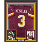 Framed Autographed/Signed Mark Moseley 35x39 82 MVP Washington Jersey BAS COA