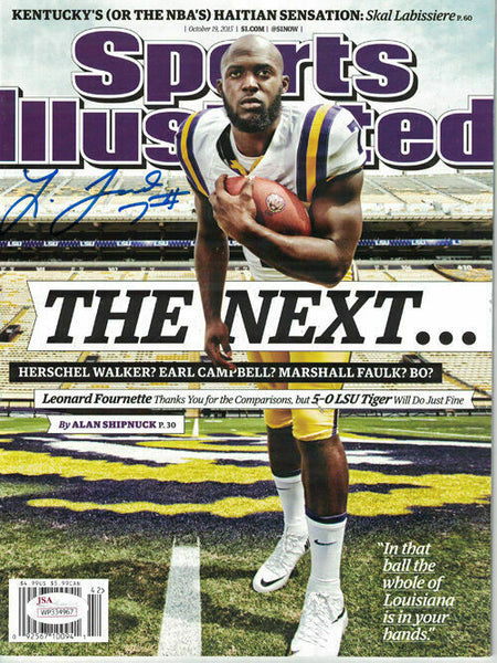 Leonard Fournette Autographed LSU Tigers Sports Illustrated 10/19/2015 JSA 14104