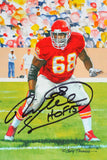 Will Shields Autographed KC Goal Line Art Card w/ HOF- Beckett *Black