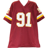 Ryan Kerrigan Autographed/Signed Pro Style Red XL Jersey Beckett Witness 49002