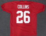 ALABAMA CRIMSON TIDE LANDON COLLINS AUTOGRAPHED RED JERSEY BECKETT BAS 160991