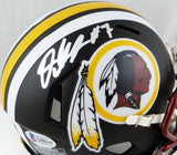 Dwayne Haskins Autographed Washington Flat Black Mini Helmet- Beckett Auth