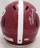 MAC JONES AUTOGRAPHED ALABAMA RED FULL SIZE SPEED HELMET BECKETT WITNESS 206520