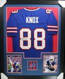 DAWSON KNOX (Bills blue TOWER) Signed Autographed Framed Jersey JSA