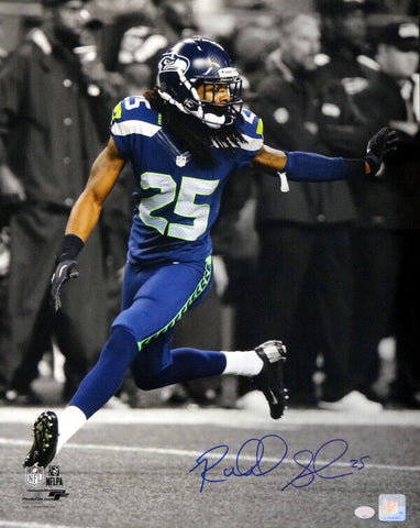 RICHARD SHERMAN AUTOGRAPHED 16X20 PHOTO SEATTLE SEAHAWKS RS HOLO STOCK #74076