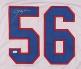 Lawrence Taylor Signed New York Giants Career Highlight Stat Jersey (JSA COA) LB