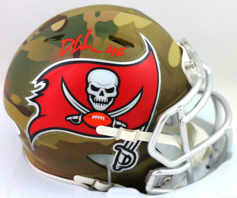 Devin White Autographed Tampa Bay Bucs Camo Speed Mini Helmet - Beckett W *Red