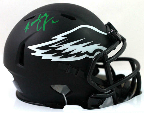 Randall Cunningham Signed Eagles Eclipse Mini Helmet - Beckett W Auth *Green