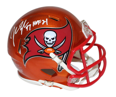 John Lynch Autographed Tampa Bay Buccaneers Flash Mini Helmet HOF BAS 37034