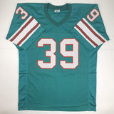 Autographed/Signed Larry Csonka Miami Teal Football Jersey JSA COA