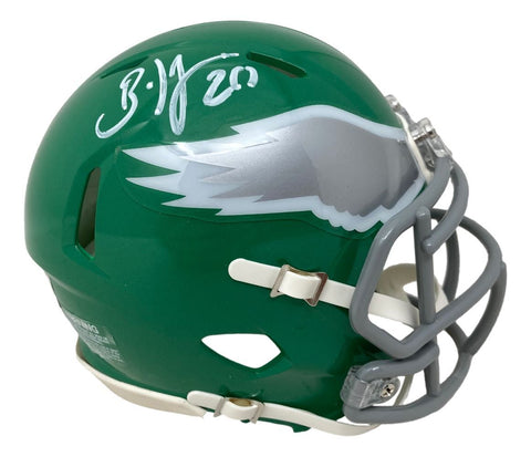 Brian Dawkins Signed Philadelphia Eagles Throwback Mini Speed Helmet BAS