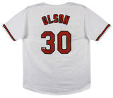 Gregg Olson "89 AL ROY" Authentic Signed White Pro Style Jersey BAS Witnessed