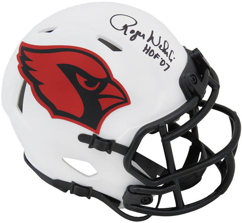 Roger Wehrli Signed Cardinals Lunar Eclipse Riddell Mini Helmet w/HOF'07 -SS COA