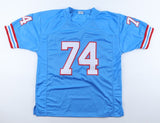 Bruce Matthews Signed Houston Oilers Jersey (JSA) 14xPro Bowl O-Line (1988-2001)