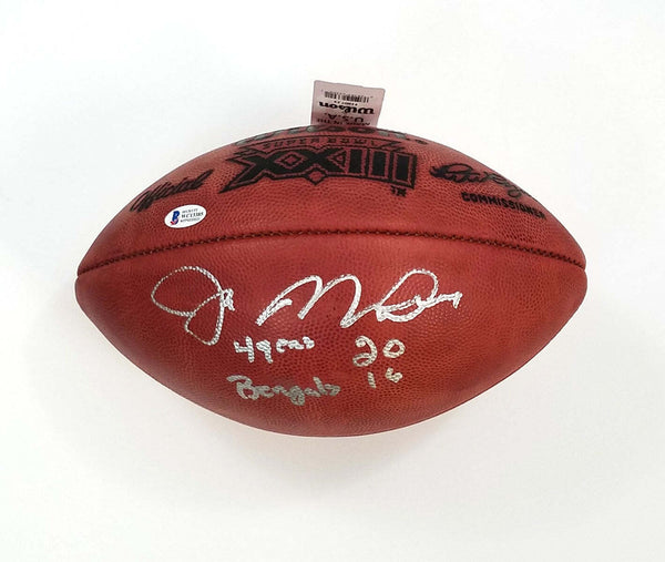 Joe Montana Signed 49ers Super Bowl XXIII Football W/49ers 20 Bengals 16 Beckett