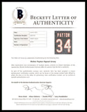 Bears Walter Payton Autographed Framed Blue Wilson Jersey Beckett #AB72735