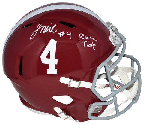 JALEN MILROE SIGNED ALABAMA CRIMSON TIDE FULL SIZE SPEED HELMET W/ ROLL TIDE