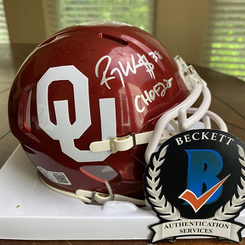 Roy Williams Autographed Signed Oklahoma Sooners Mini Helmet CHOF 22 Beckett