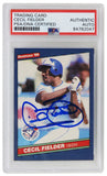 Cecil Fielder Signed Blue Jays 1986 Donruss Rookie Card #512 -(PSA Encapsulated)