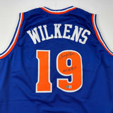 Autographed/Signed Lenny Wilkens HOF Cleveland Blue Jersey Beckett BAS COA