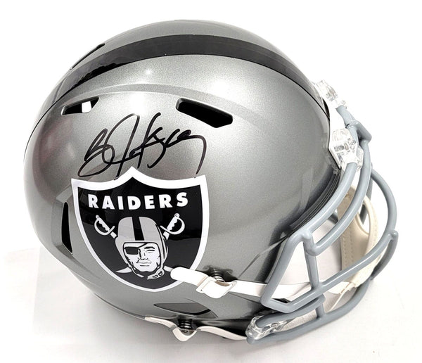 Bo Jackson Autographed Oakland Raiders Replica Flash Helmet Beckett Witnessed