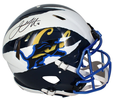 Jared Goff Signed Lions / Cal Bears Custom Painted Authentic Helmet Fanatics