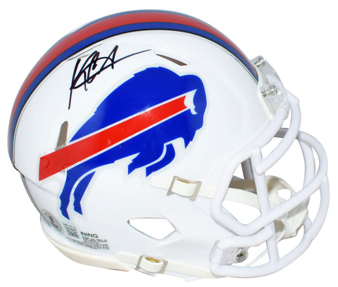 KEON COLEMAN AUTOGRAPHED BUFFALO BILLS SLATE SPEED MINI HELMET BECKETT