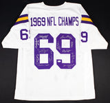 1969 NFL Champs Minnesota Vikings Team x12 Signed Vikings Jersey (JSA) See List